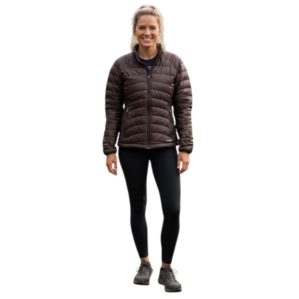 Patagonia Goose Down Sweater Puffer Jacket Packable Lightweight Zip Pockets Coat